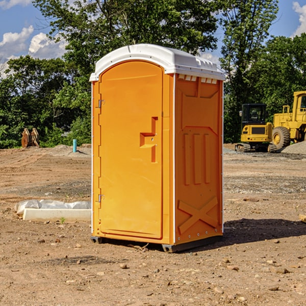 how often are the portable restrooms cleaned and serviced during a rental period in Keyes CA